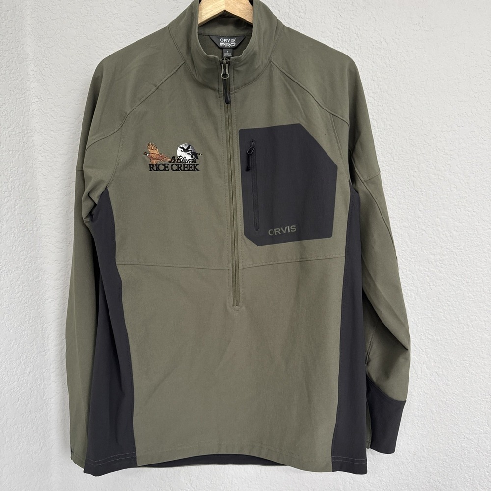 Orvis Pro LT Softshell Pullover 3/4 Zip Men Size S NWT